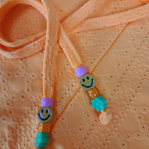 NWT Women's M wild fable sundress/beach lined dress, vibrant orange - Picture 7 of 11